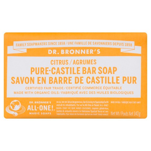 Dr. Bronner's Bar Soap Citrus Orange 140 g