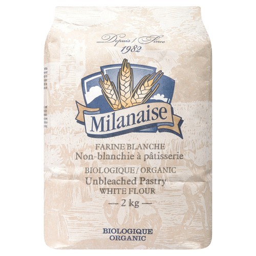Milanaise Organic Pastry Flour White Unbleached 2 kg
