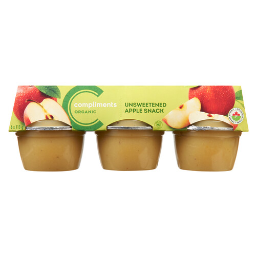 Compliments Organic Apple Snacks Unsweetened 6 x 113 g