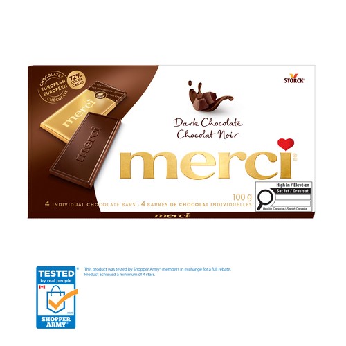 Merci Chocolate Bar 72% Dark 100 g
