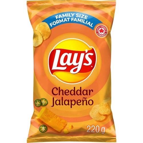 Lay’s Potato Chips Cheddar Jalapeño flavoured 220 g