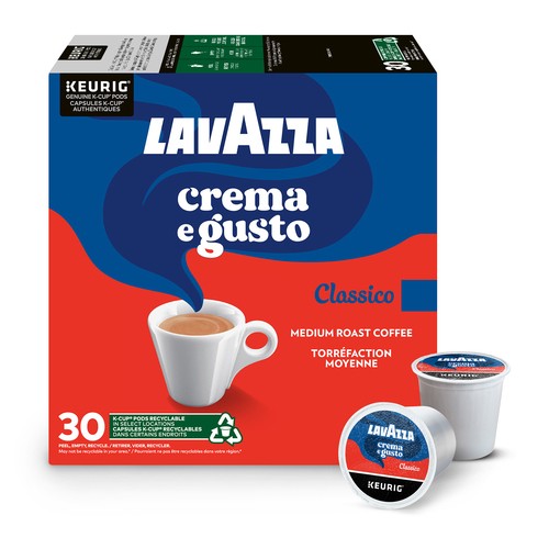 Lavazza Crema E Gusto Coffee Pods Medium Roast 30 K-Cups 345 g