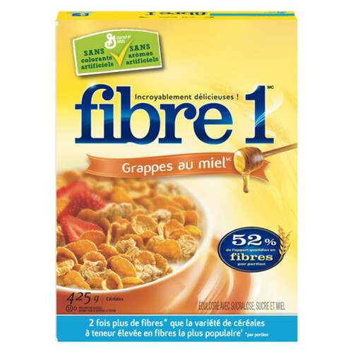 General Mills Fibre One Cereal Honey Clusters 425 g
