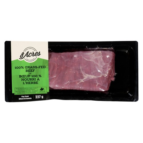 8 Acres Grass-Fed Beef Flap Steak 227 g