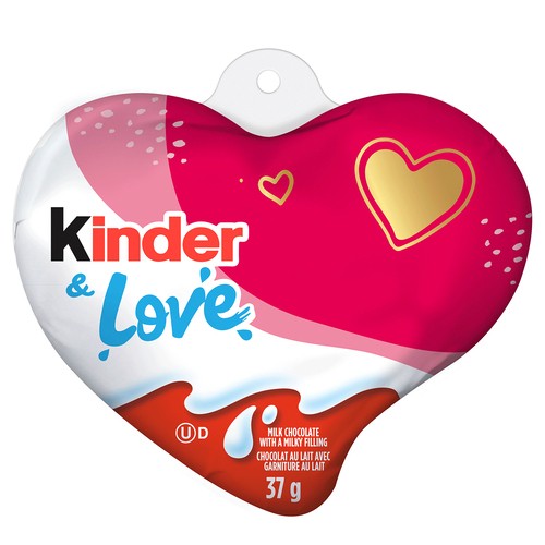 Ferrero Valentines Kinder & Love Milk Chocolate Heart 37 g