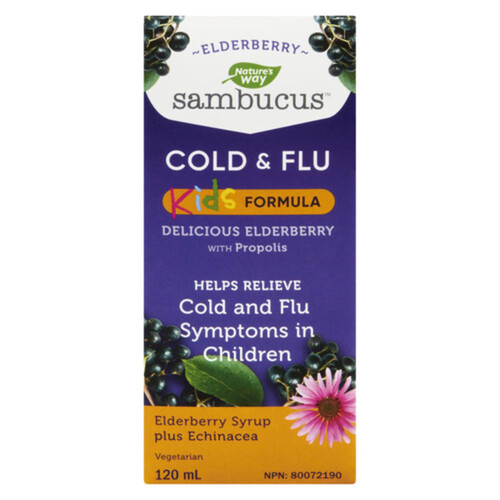 Nature's Way Sambucus Kids Cold & Flu Elderberry Syrup 120 ml