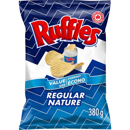Ruffles Regular Potato Chips Value Size 380 g