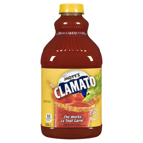 Mott's Clamato Cocktail The Works Tomato 1.89 L (bottle)