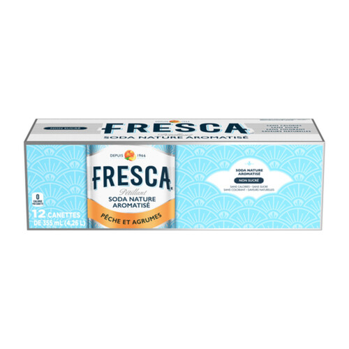 Fresca Sparkling Soda Water Peach Citrus 12 x 355 ml
