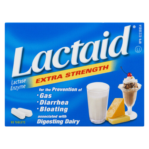 Lactaid Extra Strength 80 Tablets 