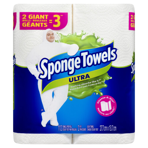 Sponge Towels Paper Towels Ultra 2 Rolls