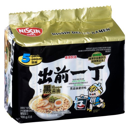 Nissin Instant Noodle Black Garlic Pork 5 EA