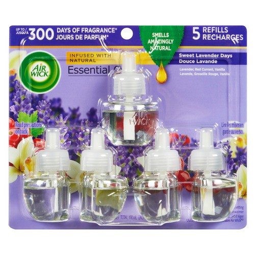 Air Wick Air Fresheners Essential Oils Scented Sweet Lavender Days 5 Refills