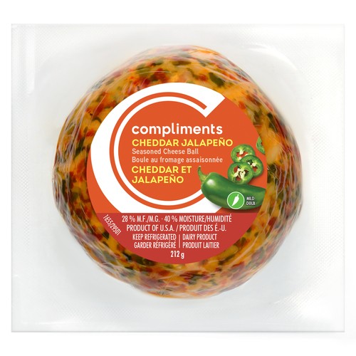 Compliments Cheddar Cheese Ball Jalapeno 212 g
