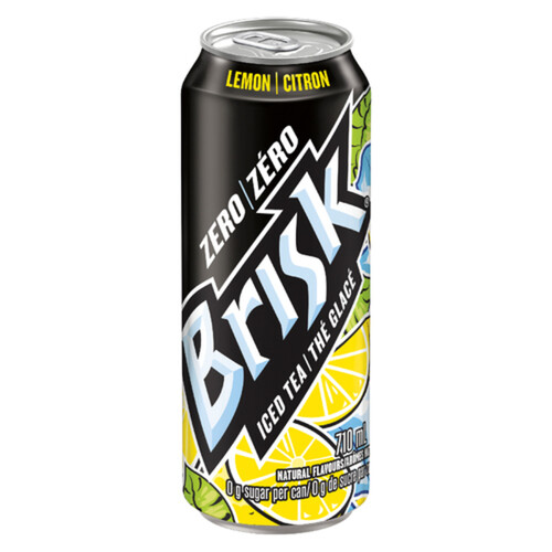 Brisk Zero Sugar Iced Tea Lemon 710 ml (can)