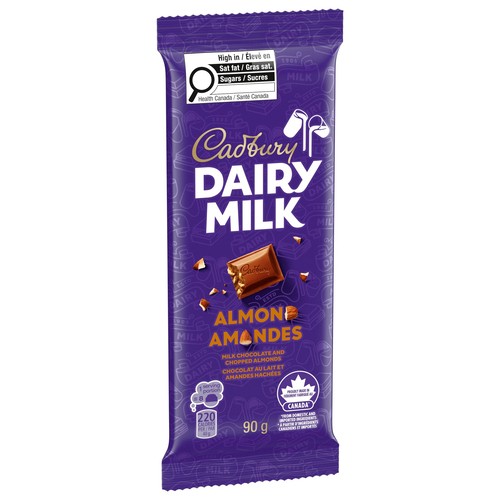 Cadbury Dairy Milk Chocolate Bar With Almonds 90 g