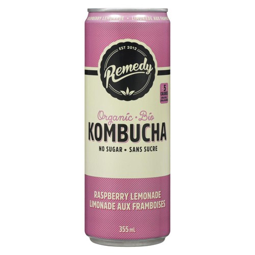 Remedy Organic Kombucha No Sugar Raspberry Lemonade 355 ml (can)