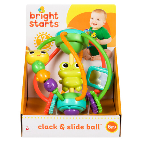 Bright Starts Baby Toy Clack Slide Activity Ball 1 EA