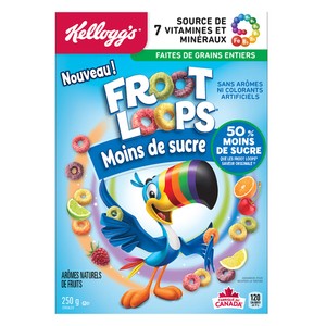 Kellogg's Froot Loops Céréales moins de sucre 250 g