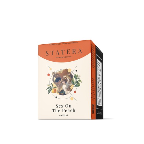 Statera Non Alcoholic Mocktail Sex On The Peach 4 x 355 ml (cans)