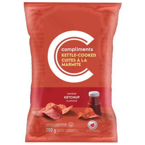 Compliments Potato Chips Kettle Cooked Ketchup 200 g