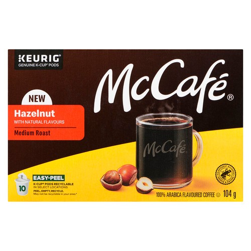 McCafé Coffee Pods Medium Roast Hazelnut 10 K-Cups 104 g