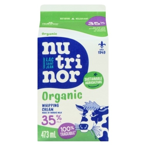 Nutrinor Organic 35% Whipping Cream 473 ml