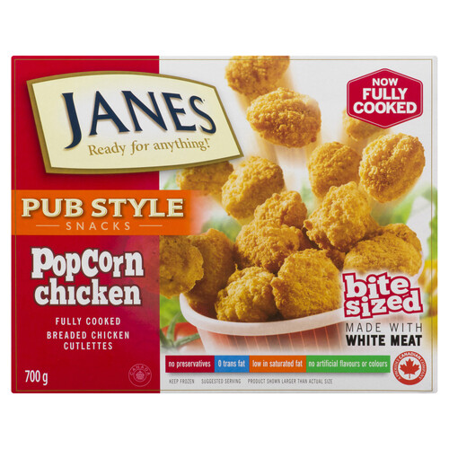 Janes Fully Cooked Frozen Popcorn Chicken 700 g