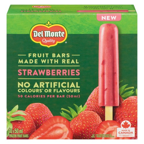 Del Monte Frozen Fruit Bars Strawberry 10 x 50 ml