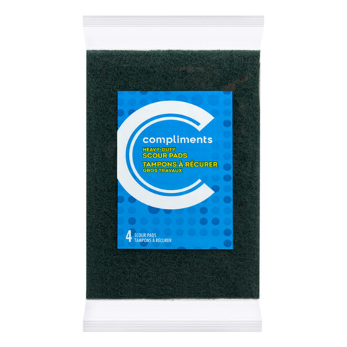 Compliments Heavy Duty Scouring Pads 4 Count