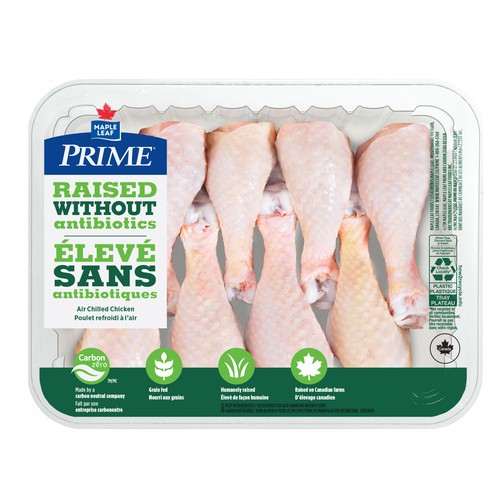 Prime Chicken Drumsticks Raised Without Antibiotics 8 Pieces