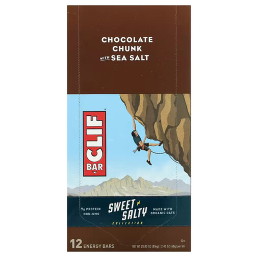 Clif Energy Bar Chocolate Chunk With Sea Salt 12 x 68 g