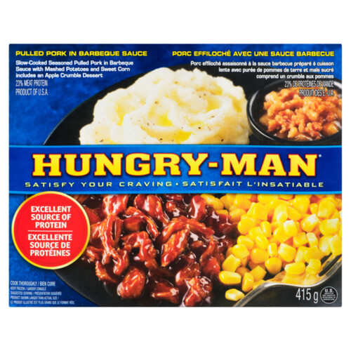 Hungry Man Frozen In BBQ Sauce Pulled Pork 415 g
