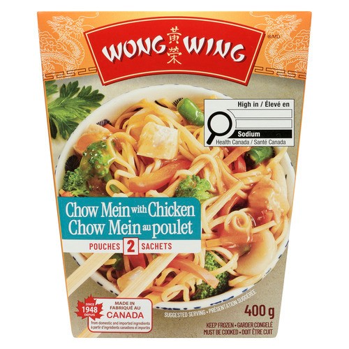 Wong Wing Frozen Chicken And Oriental Noodle Chow Mein 400 g