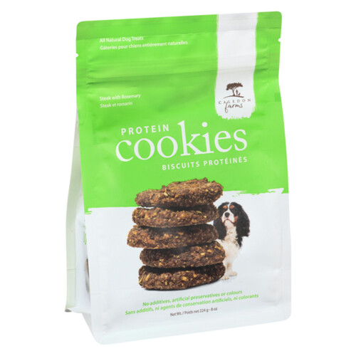 Caledon Farms Dog Treats Protein Cookie Steak Rosemary 224 g