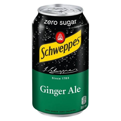Schweppes Zero Sugar Ginger Ale 355 ml