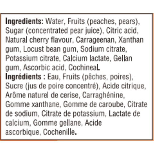 Del Monte Fruit Cups Peach & Pear In Cherry Gel 4 x 125 g