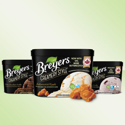 Breyers Gluten Free Creamery Style Light Ice Cream Ripple Butterscotch 