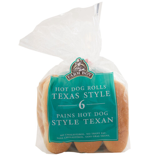 Farm Boy Texas Hot Dog Rolls 6 Count 400 g