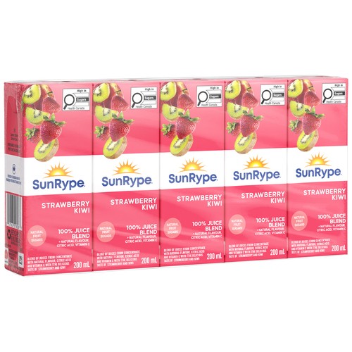 SunRype Juice Strawberry Kiwi Boxes 5 x 200 ml