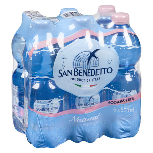 San Benedetto Natural Water 6 x 500 ml (bottles)