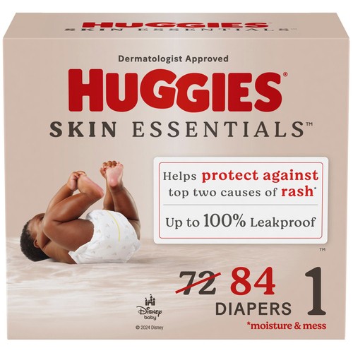 Huggies Skin Essentials Baby Diapers Size 1 84 Count