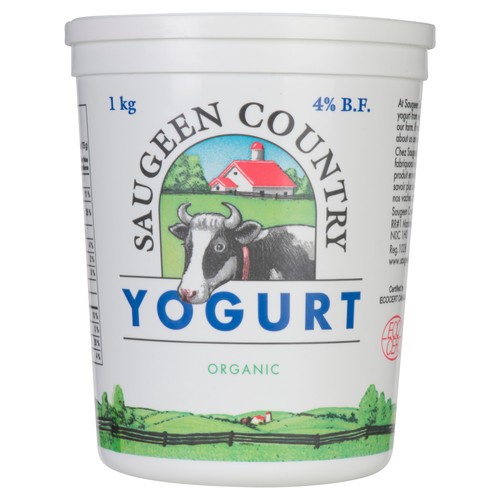 Saugeen Country Organic 4% Yogurt 1 kg