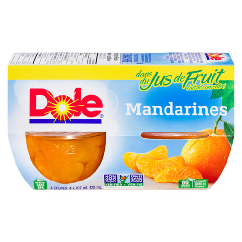 Dole In Fruit Juice Mandarin Oranges 4 x 107 ml 