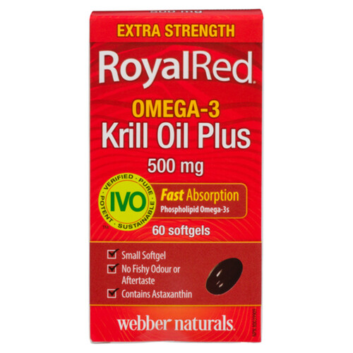Webber Naturals Strength Krill Oil Royal Red Extra 60 Softgel Capsules
