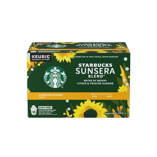 Starbucks Coffee Pods Sunsera Blend Blonde Roast 10 K-Cups 120 g