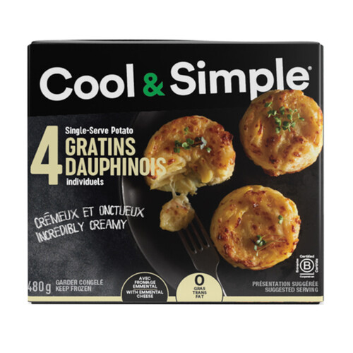 Cool & Simple Frozen Individual 4 Gratin Dauphinois 480 g