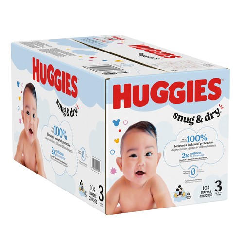 Huggies Snug & Dry Diapers Size 3 104 Count