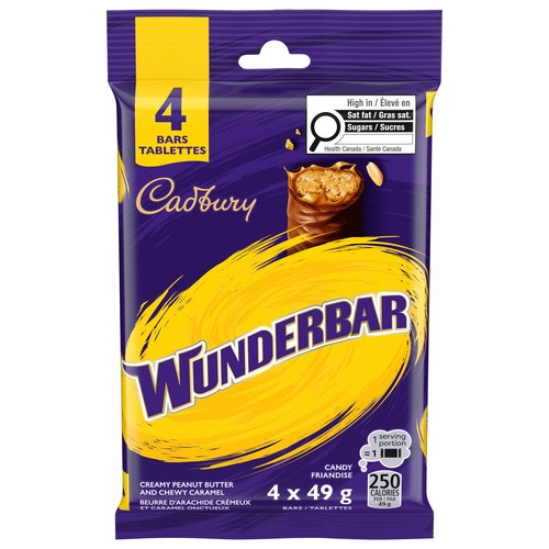 Cadbury Wunderbar Candy Bars Chocolatey 4 Pack 196 g