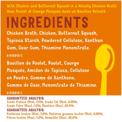 Friskies Lil' Soups Cat Food In Velvety Broth Chicken and Butternut 34 g